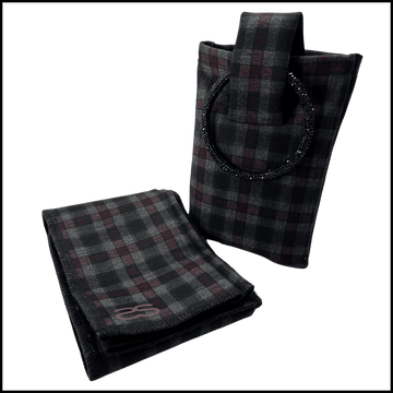 Dark Checkers Seatsquare - Luxurious Portable Seat Cover