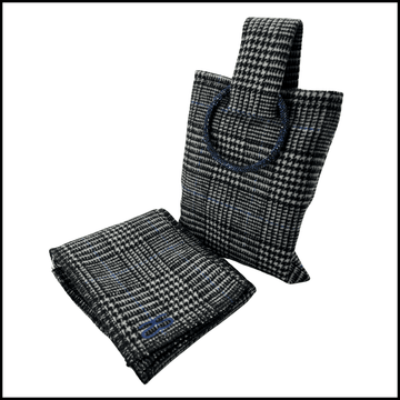 Glen Plaid Blue Seatsquare - Luxurious Portable Seat Cover