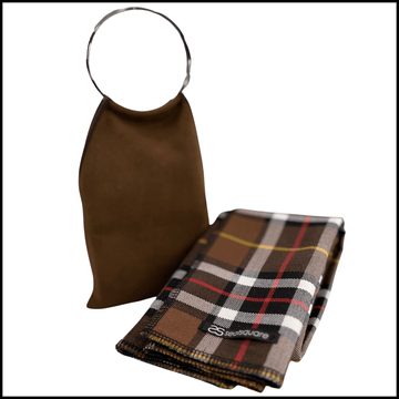 British Plaid Seatsquare - Luxurious Portable Seat Cover & Carry Bag