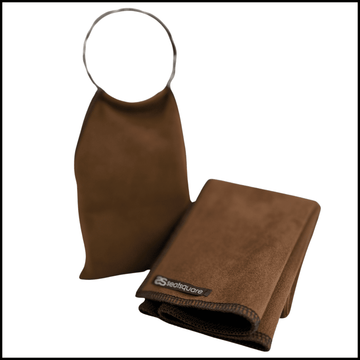 Espresso Suede Seatsquare – Luxury Portable Seat Cover & Carry Bag
