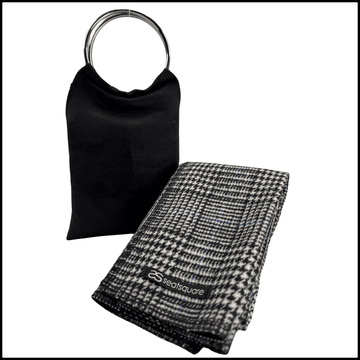 Glen Plaid Blue Seatsquare - Luxurious Portable Seat Cover & Carry Bag