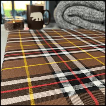 British Plaid Kushee - Luxurious Portable Seat Cushion