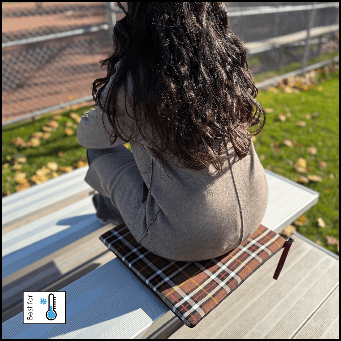 British Plaid Kushee - Luxurious Portable Seat Cushion