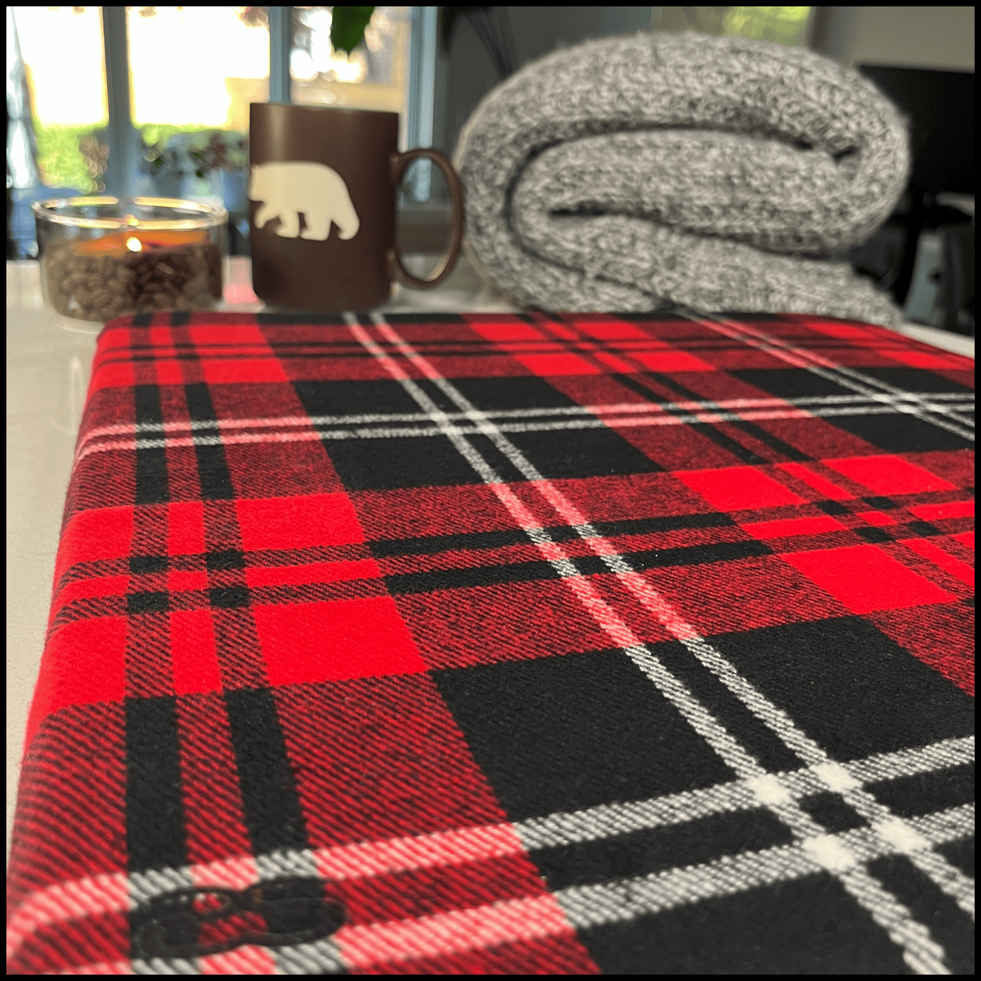 Harrison Plaid Kushee - Luxurious Portable Seat Cushion