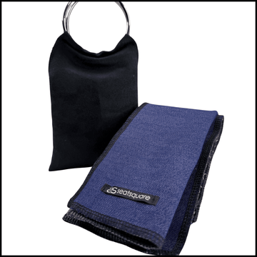 Pink Denim Seatsquare - Luxurious Portable Seat Cover & Carry Bag
