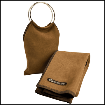 Sinnamon Suede Seatsquare - Luxurious Portable Seat Cover & Carry Bag